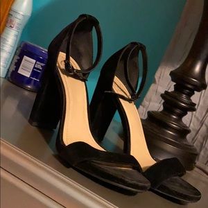 Black Wedge Heels Size 9